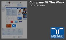 Company Of The Week op de StepStone Homepage